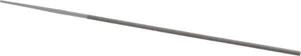 Grobet - 6" Standard Precision Swiss Pattern Round Parallel File - Double Cut, 1/8" Width Diam, With Tang - Eagle Tool & Supply