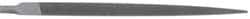 Grobet - 4" Standard Precision Swiss Pattern Three Square File - Double Cut, 9/32" Width Diam, With Tang - Eagle Tool & Supply