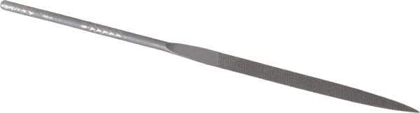 Grobet - 4" Needle Precision Swiss Pattern Barrette File - Round Handle - Eagle Tool & Supply