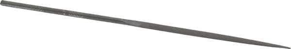Grobet - 6-1/4" Needle Precision Swiss Pattern Crossing File - Round Handle - Eagle Tool & Supply