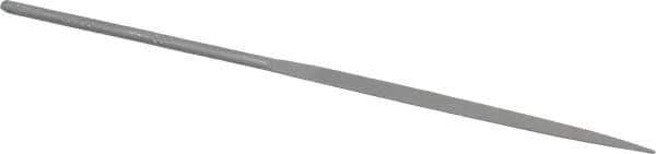 Grobet - 6-1/4" Needle Precision Swiss Pattern Half Round File - Round Handle - Eagle Tool & Supply