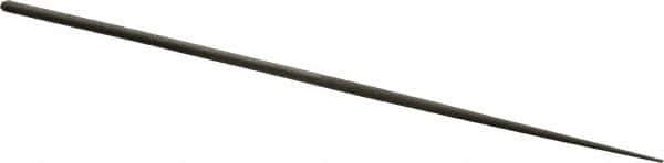 Grobet - 6-1/4" Needle Precision Swiss Pattern Round File - Round Handle - Eagle Tool & Supply