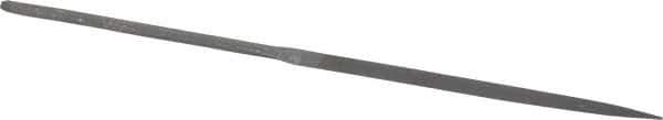 Grobet - 5-1/2" Needle Precision Swiss Pattern Three Square File - Round Handle - Eagle Tool & Supply