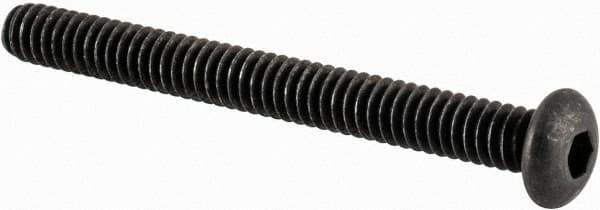 Value Collection - #3-48 UNC Hex Socket Drive, Button Screw - Alloy Steel, Black Oxide Finish, Fully Threaded, 1" Length Under Head - Eagle Tool & Supply