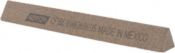 Norton - 6" Long x 3/4" Wide x 3/4" Thick, Aluminum Oxide Sharpening Stone - Triangle, Coarse Grade - Eagle Tool & Supply