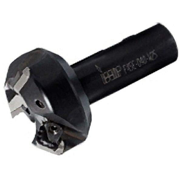 Iscar - 45° Lead Angle, 67.2mm Max Cut Diam, 50mm Min Cut Diam, 6.5mm Max Depth of Cut, Indexable Chamfer and Angle End Mill - 4 Inserts, SEK, SEKR Insert Style, 140mm Overall Length, Taper Shank - Eagle Tool & Supply