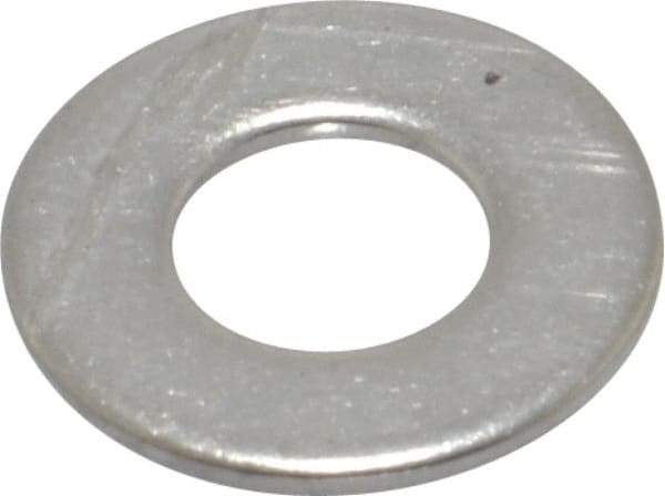 Value Collection - #10 Screw, Grade 316 Stainless Steel Standard Flat Washer - 13/64" ID x 7/16" OD, 0.031" Thick, Plain Finish - Eagle Tool & Supply