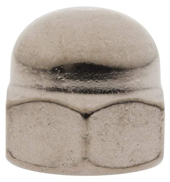 Value Collection - 3/8-16" UNC, 5/8" Width Across Flats, Uncoated, Stainless Steel Acorn Nut - 5/8" Overall Height, Grade 316 - Eagle Tool & Supply