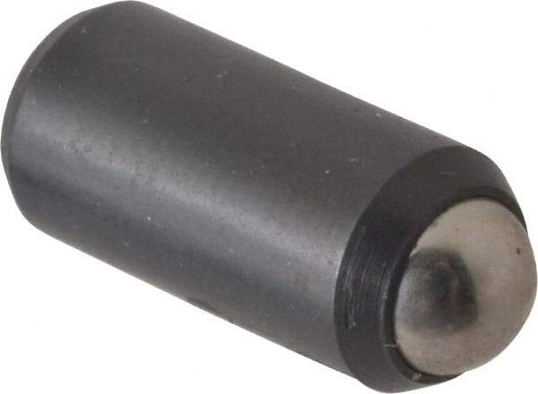 Gibraltar - 0.525" Body Length x 1/4" Body Diam, 3 Lb Init to 7 Lb Final End Force, Steel Press Fit Ball Plunger - 3/16" Ball Diam, 0.07" Max Ball Reach, +0.0010; +0.0020" Tolerance - Eagle Tool & Supply