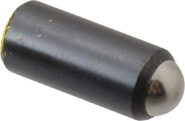 Gibraltar - 11/16" Body Length x 5/16" Body Diam, 8 Lb Init to 16 Lb Final End Force, Steel Press Fit Ball Plunger - 1/4" Ball Diam, 0.09" Max Ball Reach, +0.0010; +0.0020" Tolerance - Eagle Tool & Supply