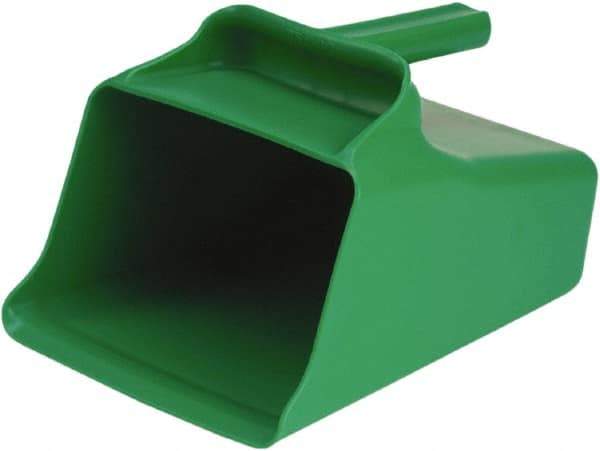 Remco - 128 oz Green Polypropylene Flat Bottom Scoop - 8.7" Wide x 6.7" Deep Bowl, 11" OAL - Eagle Tool & Supply
