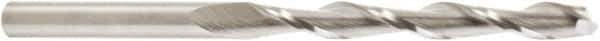 Amana Tool - 1/4" Cutting Diam x 2-1/4" Length of Cut, 2 Flute, Upcut Spiral Router Bit - Uncoated, Right Hand Cut, Solid Carbide, 4" OAL x 1/4" Shank Diam, Flute, 30° Helix Angle - Eagle Tool & Supply