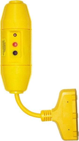 Tower - 3 Outlet, 125 Volt, 15 Amp Rating, 4 to 6 mA Max Surge, Inline, Manual, Commercial, Industrial GFCI - 1/2 Ft. Long Cord, 5-15R NEMA Configuration, Polycarbonate Housing - Eagle Tool & Supply