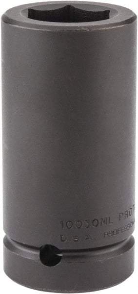 Proto - 1" Drive 30mm Deep Impact Socket - 6 Points, 4" OAL - Eagle Tool & Supply