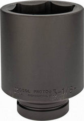 Proto - 1" Drive 3-1/8" Deep Impact Socket - 6 Points, 5-1/2" OAL - Eagle Tool & Supply