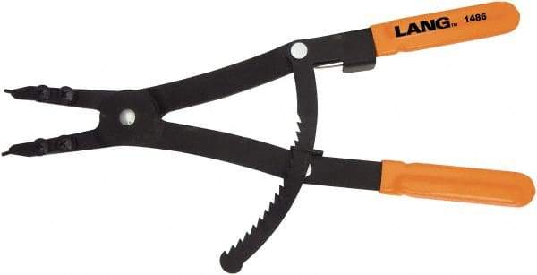 Lang - 3-1/2 to 6-1/2" Ring, External Retaining Ring Pliers - 3-1/2" Min Ring Size x 6-1/2" Max Ring Size - Eagle Tool & Supply