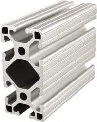 80/20 Inc. - 48 Inches Long x 1-1/2 Inches Wide x 3 Inches High, T Slotted Aluminum Extrusion - 1.7288 Square Inches, Clear Anodized Finish - Eagle Tool & Supply