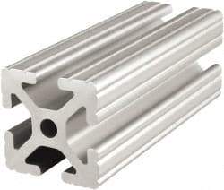 80/20 Inc. - 72 Inches Long x 1-1/2 Inches Wide x 1-1/2 Inches High, T Slotted Aluminum Extrusion - 1.154 Square Inches, Clear Anodized Finish - Eagle Tool & Supply