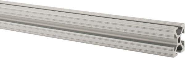 80/20 Inc. - 72 Inches Long x 1 Inch Wide x 1 Inch High, T Slotted Aluminum Extrusion - 0.4379 Square Inches, Clear Anodized Finish - Eagle Tool & Supply