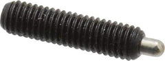 Vlier - 10-32, 3/4" Thread Length, 1/8" Plunger Projection, Steel Threaded Spring Plunger - 0.091 - 0.092" Max Plunger Diam, 3/4" Plunger Length, 1.3 Lb Init End Force, 2.7 Lb Final End Force, 0.063" Hex - Eagle Tool & Supply