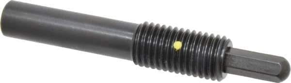 Vlier - 3/4-10, 1-1/2" Thread Length, 1" Plunger Projection, Steel Threaded Spring Plunger - 0.3800 (Hex)" Max Plunger Diam, Long, 5.25" Plunger Length, 4 Lb Init End Force, 35 Lb Final End Force, 0.38" Hex - Eagle Tool & Supply