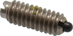 Vlier - 8-32, 7/16" Thread Length, 0.052" Plunger Projection, Steel Threaded Spring Plunger - 0.07" Max Plunger Diam, 0.437" Plunger Length, 1.5 Lb Init End Force, 4.75 Lb Final End Force - Eagle Tool & Supply