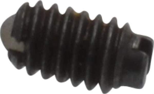 Vlier - 4-48, 0.062" Ball Diam, 0.187" Body Length, 0.02" Max Ball Reach, Threaded Ball Plunger - Steel Body, Nylon Ball, 0.13 Lb Initial End Force, 0.5 Lb Final End Force, Locking Element - Eagle Tool & Supply