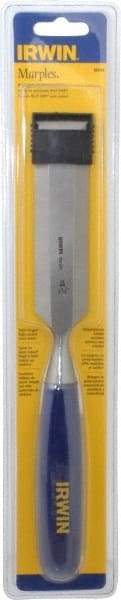 Irwin - 10-3/4" OAL x 1-1/4" Blade Width Wood Chisel - Polypropylene Handle - Eagle Tool & Supply