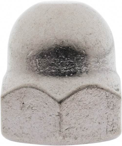 Value Collection - M20x2.5 Metric Coarse, 30mm Width Across Flats, Uncoated, Stainless Steel Acorn Nut - 34mm Overall Height, Austenitic A2, DIN 1587 - Eagle Tool & Supply