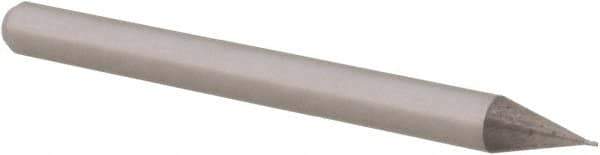 Accupro - 0.011", 0.016" LOC, 1/8" Shank Diam, 1-1/2" OAL, 4 Flute, Solid Carbide Square End Mill - Single End, Uncoated, Spiral Flute, 30° Helix, Centercutting, Right Hand Cut, Right Hand Flute, Series Miniature - Eagle Tool & Supply