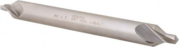 Hertel - #6 Plain Cut 60° Incl Angle Cobalt Combo Drill & Countersink - Eagle Tool & Supply