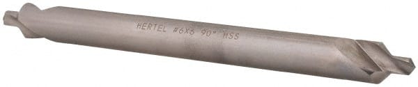 Hertel - #6 Plain Cut 90° Incl Angle High Speed Steel Combo Drill & Countersink - Eagle Tool & Supply