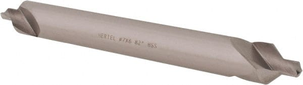 Hertel - #7 Plain Cut 82° Incl Angle High Speed Steel Combo Drill & Countersink - Eagle Tool & Supply