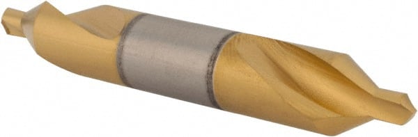 Hertel - #4-1/2 Plain Cut 60° Incl Angle High Speed Steel Combo Drill & Countersink - Eagle Tool & Supply