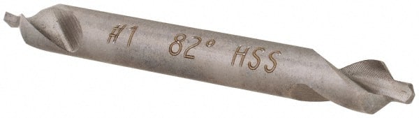 Hertel - #1 Plain Cut 82° Incl Angle High Speed Steel Combo Drill & Countersink - Eagle Tool & Supply