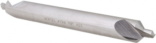 Hertel - #7 Plain Cut 90° Incl Angle High Speed Steel Combo Drill & Countersink - Eagle Tool & Supply