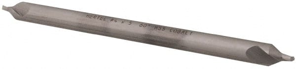 Hertel - #4 Plain Cut 60° Incl Angle Cobalt Combo Drill & Countersink - Eagle Tool & Supply