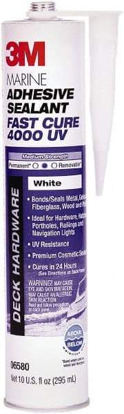 3M - 12.8 oz Cartridge White Polyether Hybrid Adhesive Sealant - 190°F Max Operating Temp, 20 min Tack Free Dry Time - Eagle Tool & Supply