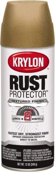 Krylon - Khaki (Color), 12 oz Net Fill, Textured, Rust Proof Enamel Spray Paint - 25 Sq Ft per Can, 12 oz Container - Eagle Tool & Supply