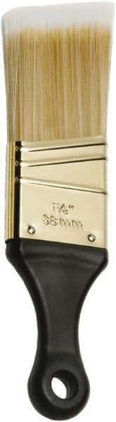Ability One - 3" Flat Synthetic Sash Brush - 1-1/2" Bristle Length, 3" Short Handle - Eagle Tool & Supply