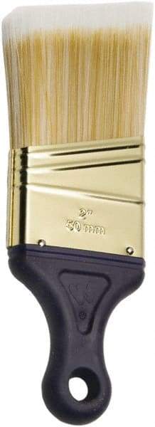 Ability One - 2-1/2" Flat Synthetic Sash Brush - 2" Bristle Length, 2-3/8" Short Handle - Eagle Tool & Supply