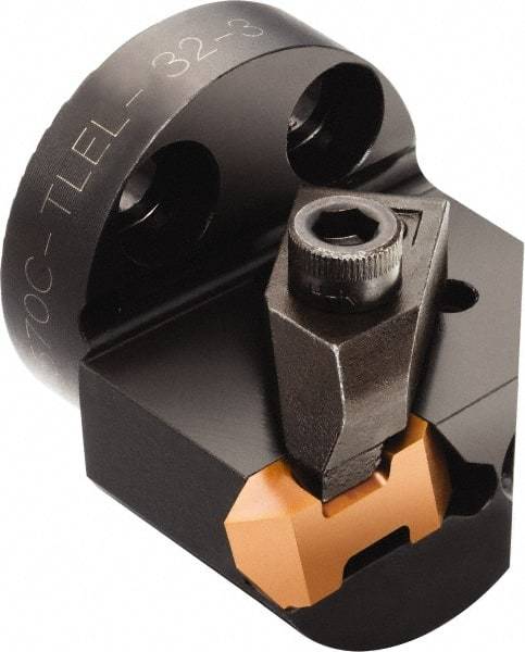 Sandvik Coromant - 570C-TLER/L Insert, 0.9843" Head Length, Modular Grooving Blade Holder Head - Right Hand Cut, System Size 25, Series Top Lok - Eagle Tool & Supply