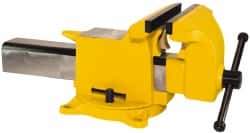 Gibraltar - 4" Jaw Width x 4" Jaw Opening Capacity, 2-1/4" Throat Depth, Bench & Pipe Combination Vise - 1/4 to 1-1/2" Pipe Capacity, Swivel Base, Bolt Down Attachment, Steel - Eagle Tool & Supply