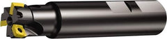 Sandvik Coromant - 1-1/4" Cut Diam, 5.5mm Max Depth of Cut, 1-1/4" Shank Diam, 3-3/4" OAL, Indexable Square Shoulder End Mill - 490R-08T308M-PL Inserts, Weldon Shank, 90° Lead Angle, Through Coolant, Series CoroMill 490 - Eagle Tool & Supply
