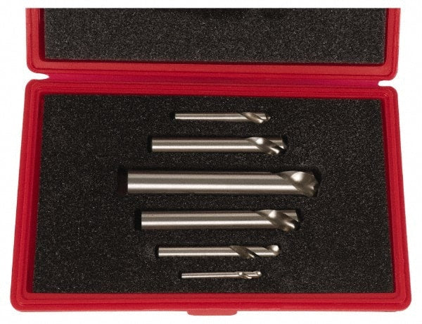 Cleveland - 6 Piece 90° 1/4 to 1" Spotting Drill Set - Eagle Tool & Supply