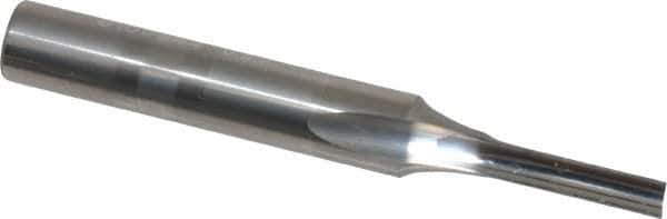 Onsrud - 1/8" Diam, 1/4" Shank Diam, 1/2" Length of Cut, 1 Flute Single Edge Straight Router Bit - 2" Overall Length, Left Hand Cut, Solid Carbide - Eagle Tool & Supply