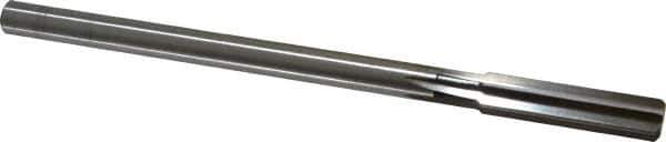 Cleveland - 0.4385" High Speed Steel 6 Flute Chucking Reamer - Straight Flute, Straight Shank, 1-3/4" Flute Length, 7" OAL - Eagle Tool & Supply