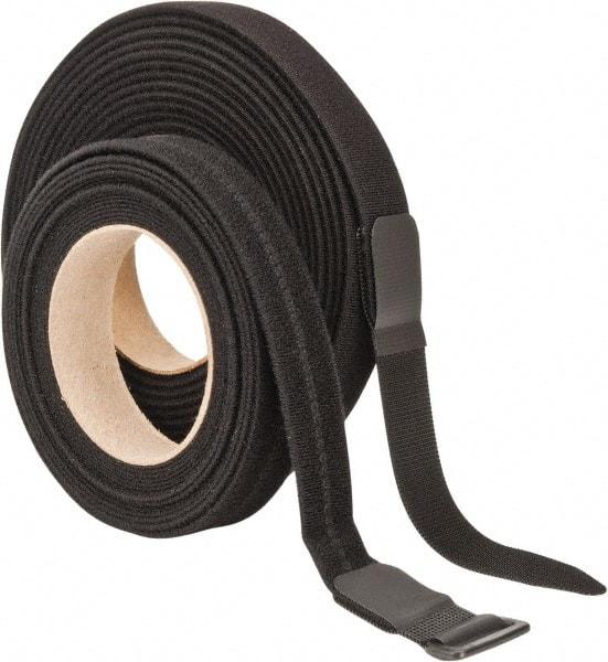 VELCRO Brand - 22 Piece 1" Wide x 5 Yd Long Self Fastening Tie/Strap Kit - Roll, Black - Eagle Tool & Supply