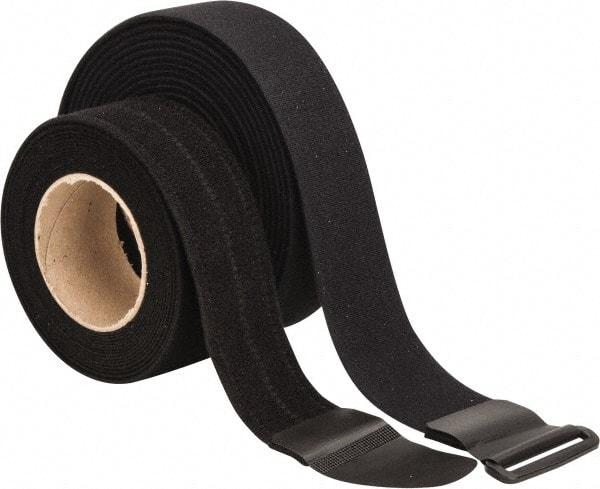 VELCRO Brand - 22 Piece 2" Wide x 5 Yd Long Self Fastening Tie/Strap Kit - Roll, Black - Eagle Tool & Supply