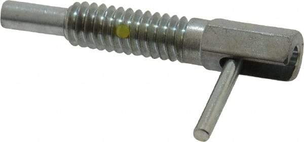 Gibraltar - 1/4-20, 0.8" Thread Length, 0.16" Plunger Diam, 0.5 Lb Init to 2.5 Lb Final End Force, Steel Locking L Handle Plunger - 1-1/4" Body Length, 0.8" Length Under Head, Locking Element, 0.38" Plunger Projection - Eagle Tool & Supply